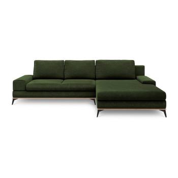 Colțar extensibil cu șezlong pe partea dreaptă Windsor & Co Sofas Planet, verde smarald