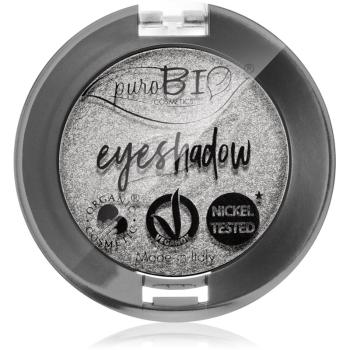 puroBIO Cosmetics Compact Eyeshadows fard ochi culoare 23 Silver 2,5 g
