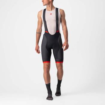 
                 CASTELLI Pantaloni scurți de ciclism cu bretele - COMPETIZIONE KIT - negru/roșu 
            