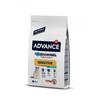 ADVANCE Sensitive Adult Sterilized, Somon, hrană uscată pisici sterilizate, sistem digestiv, 3kg