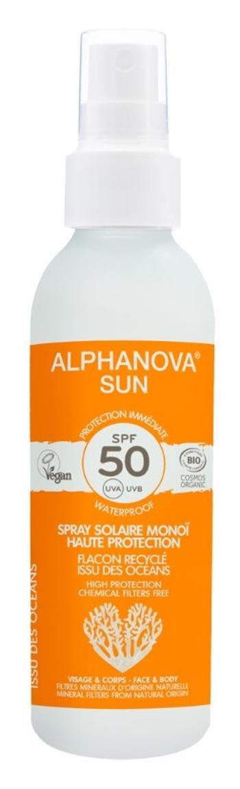 ALPHANOVA SUN spray de protecție solară, în recipient din plastic reciclabil SPF 50 BIO 125 g