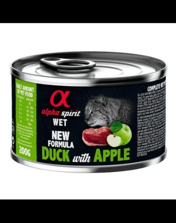 ALPHA SPIRIT Duck with apple hrana umeda pisica, rata si mar 200 g