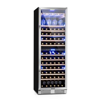Klarstein VINOVILLA GRANDE, vinotecă cu volum mare, frigider, 425 l, 165 sticle., 3 led-uri de culoare, ușă din sticlă