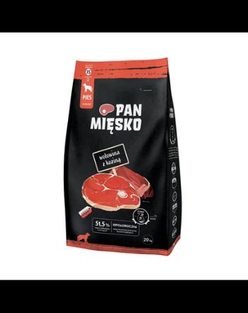 PAN MIĘSKO Sac hrana caini talie mica, cu vita si capra 20kg