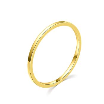 MOISS Inel Minimalist placat cu aur R0001984 47 mm