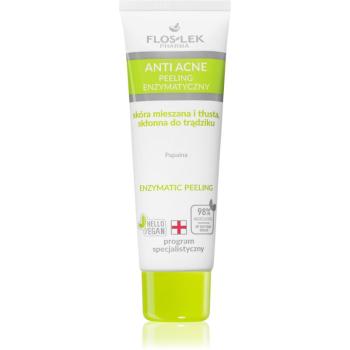 FlosLek Laboratorium Anti Acne Balance T-Zone peeling enzimatic pentru ten gras și mixt 50 ml