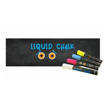 Set autocolant tip tăbliță de scris și 4 markere Ambiance Giant Chalkboard, 60 x 200 cm
