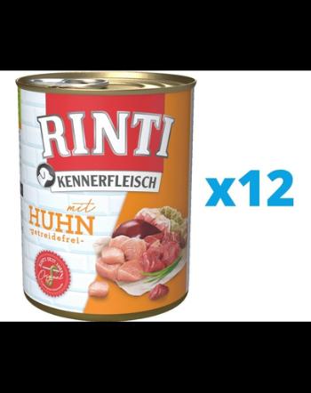 RINTI Kennerfleisch Chicken hrana umeda cu pui 12 x 800 g