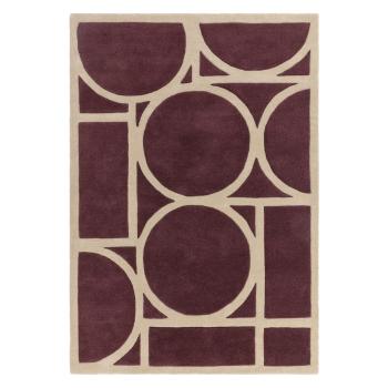 Covor maro închis din lână 200x290 cm Metro Plum – Asiatic Carpets