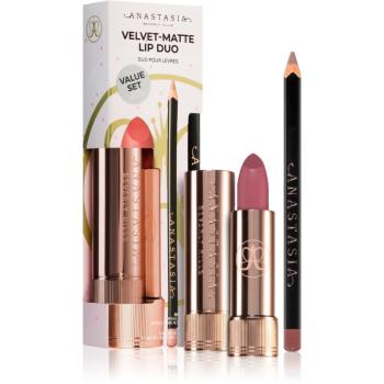 Anastasia Beverly Hills Velvet-Matte Lip Duo set cadou Muted Mauve & Hush Rose(de buze) culoare