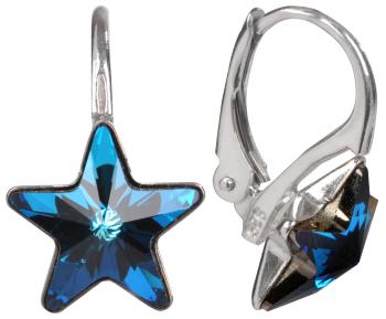 Levien Cercei din argint pentru fete Star Bermuda Blue