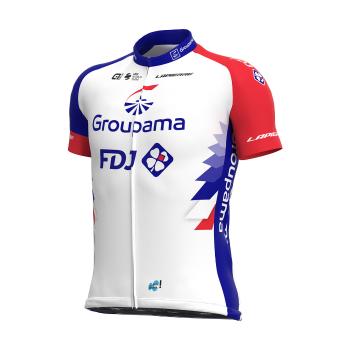 
                 ALÉ Tricou de ciclism cu mânecă scurtă - GROUPAMA FDJ 2021 - roșu/alb/albastru  
            