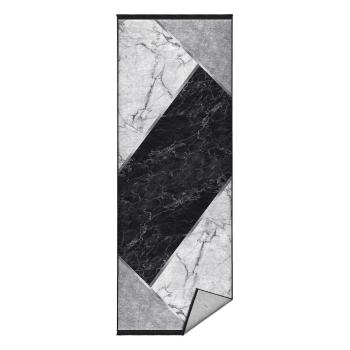 Covor alb-negru de tip traversă 80x200 cm – Mila Home