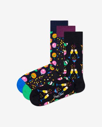 Happy Socks Celebration Set de 3 perechi de șosete Negru Multicolor