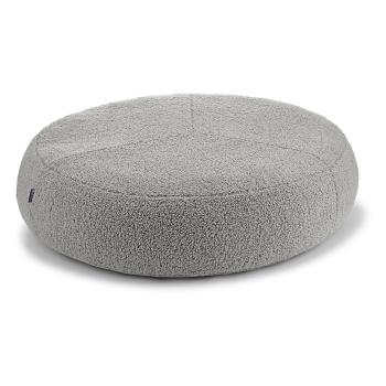 Pat  gri pentru câini din material bouclé ø 90 cm Senso Pouffe Pebble M/L – MiaCara