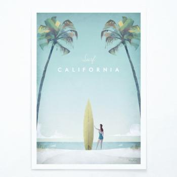 Poster Travelposter California, A3