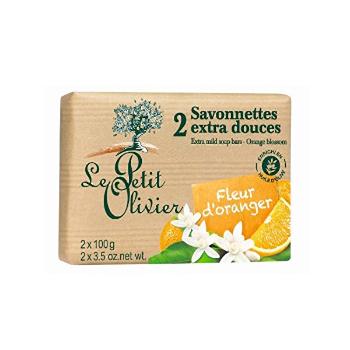 Le Petit Olivier Floare de săpun extra fin Orange (Extra Mild Soap Bars) 2 x 100g