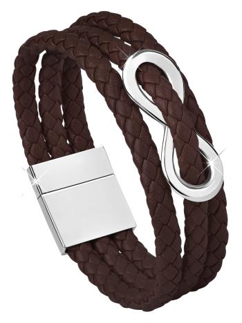 Troli Dark Brown Infinity din piele brățară