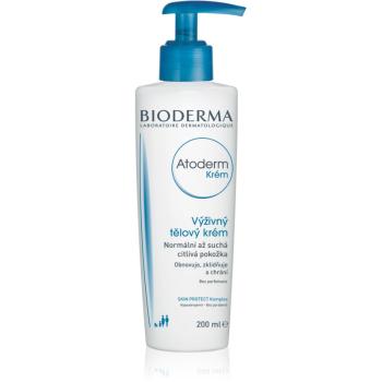 Bioderma Atoderm Cream Cremă nutritivă de corp pentru piele normală, sensibilă și uscată fara parfum Bottle with Pump 200 ml