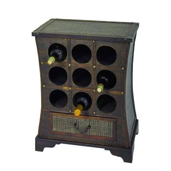 Dulap vinotecă maro număr sticle 9, 46x58 cm – Deco Pleasure