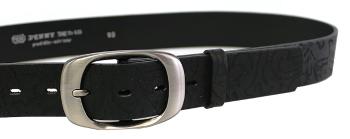 Penny Belts Curea din piele pentru femei EXKLUZIV 72NKS-V2-60 Negru 105 cm