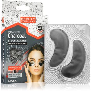 Beauty Formulas Charcoal masca hidrogel pentru ochi cu cărbune activ 6 buc
