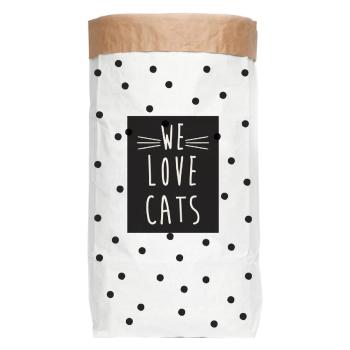 Sac depozitare din hârtie reciclată Really Nice Things Love Cats