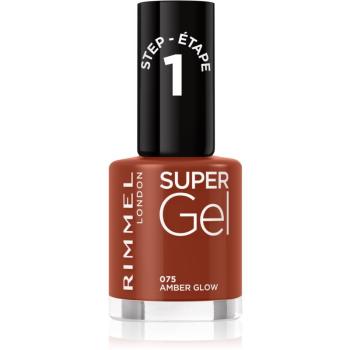 Rimmel Super Gel gel de unghii fara utilizarea UV sau lampa LED culoare 075 Amber Glow 12 ml