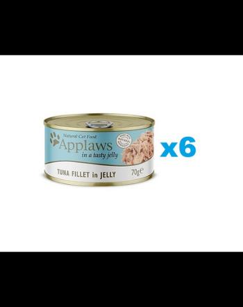 APPLAWS Cat Adult Tuna Fillet in Jelly Hrana pisica, cu ton in aspic 6x70g