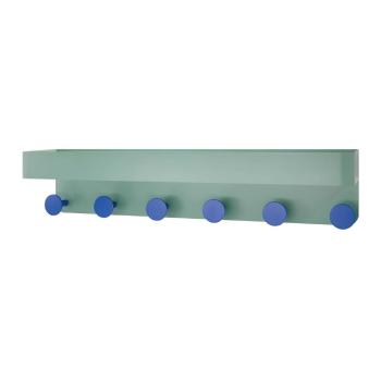 Cuier de perete verde cu raft din metal - Remember