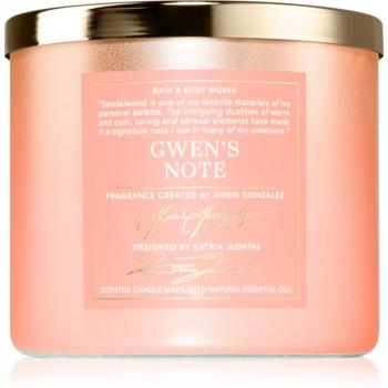 Bath & Body Works Gwen's Note lumânare parfumată 411 g