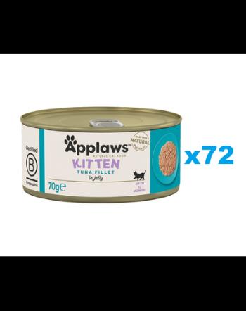 APPLAWS Cat Kitten Tuna in Broth Set conserve pentru pisoi, cu ton in sos 72x70 g