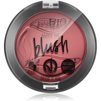 puroBIO Cosmetics Long-lasting Blush fard de obraz sub forma de pudra culoare 06 Cherry Blossom 3,5 g