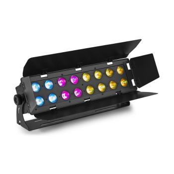 Beamz WH192, wall wash efect de lumină, 100 LED, 16 x 12 W 6 LED-uri în 1, RGBWA-UV, telecomandă IR, negru