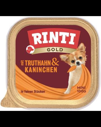 RINTI Gold Turkey&amp;Rabbit Mini curcan si iepure pentru caini 100 g