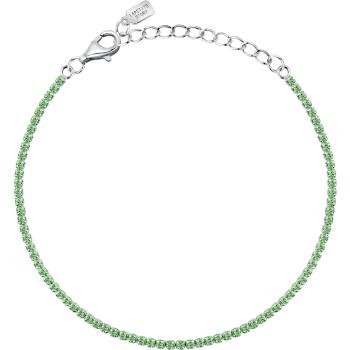 La Petite Story Brățară tenis din argint cu pietre de zircon verde Silver LPS05AWV36