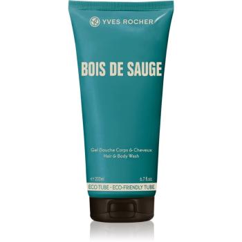 Yves Rocher Bois De Sauge gel de dus pentru corp si par pentru barbati 200 ml