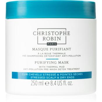 Christophe Robin Purifying Mask with Thermal Mud masca pentru păr expus la poluare 250 ml