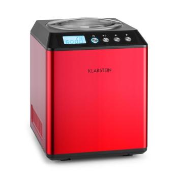 Klarstein Vanilla Sky, 180W, roșu, filtru de înghețată cu compresor, oțel inoxidabil, 2l