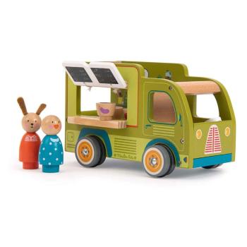 Mașinuță din lemn La Grande Famille Food Truck  – Moulin Roty