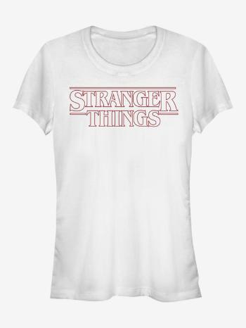 ZOOT.Fan Netflix Logo Stranger Things Tricou Alb