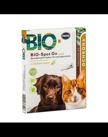 PESS BIO Spot-on picaturi protectie anti-capuse, purici pentru caini medii/marii 4x2.5 g cu ulei de neem
