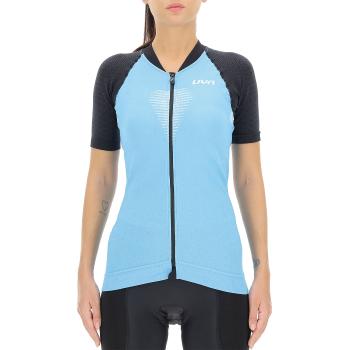 
                 UYN Tricou de ciclism cu mânecă scurtă - GRANFONDO LADY - antracit/albastru deschis/negru/albastru  
            