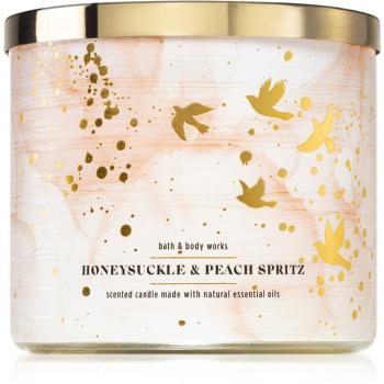 Bath & Body Works Honeysuckle & Peach Spritz lumânare parfumată 411 g