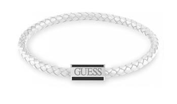 Guess Brațară albă din piele Acapulco JUMB02142JWSTWIS