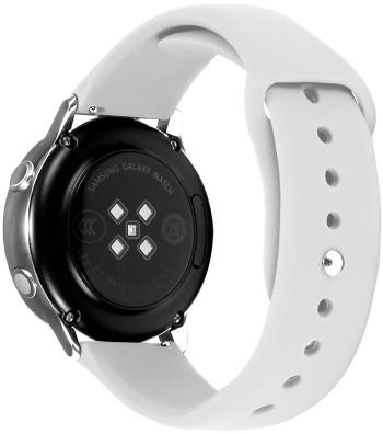 4wrist Curea din silicon pentru Samsung Galaxy Watch - White 20 mm