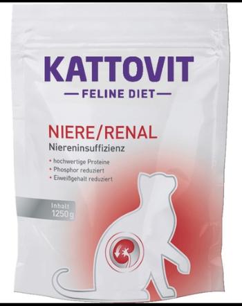 KATTOVIT Feline Diet Niere/Renal hrana uscata dietetica pentru pisici cu afectiuni renale 1,25 kg