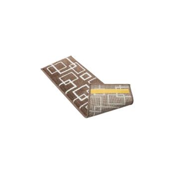 Covorașe pentru scări maro 13 buc. 22x71 cm Geometric – Mila Home