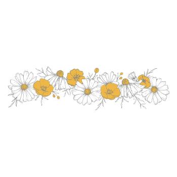 Autocolant pentru copii 64x18 cm Flowers Braid – Lilipinso