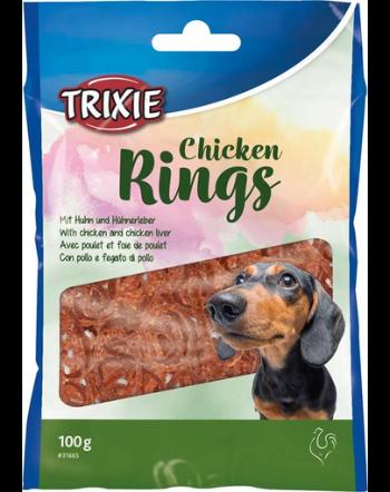 TRIXIE - Recompense pentru câini adulți - Inele din pui și ficat de pui - 100 g